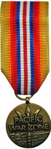 Merchant Marine Pacific War Zone Miniature Military Medal